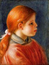 Копия картины "head of a young woman" художника "ренуар пьер огюст"