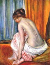 Копия картины "back view of a bather" художника "ренуар пьер огюст"