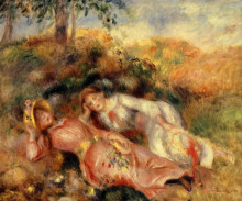 Копия картины "reclining women" художника "ренуар пьер огюст"