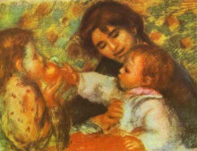 Копия картины "gabrielle with renoir&#39;s children" художника "ренуар пьер огюст"