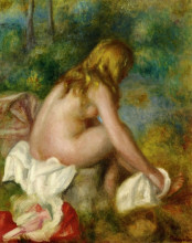 Репродукция картины "bather, seated nude" художника "ренуар пьер огюст"