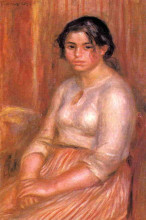 Картина "gabrielle seated" художника "ренуар пьер огюст"