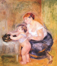 Картина "mother and child" художника "ренуар пьер огюст"