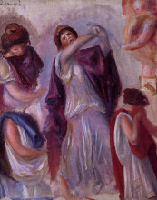 Репродукция картины "scene antique femmes aux peplums" художника "ренуар пьер огюст"