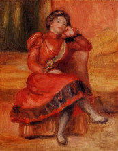 Картина "spanish dancer in a red dress" художника "ренуар пьер огюст"
