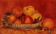 Копия картины "still life with apples and oranges" художника "ренуар пьер огюст"
