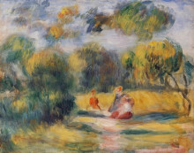 Копия картины "figures in a landscape" художника "ренуар пьер огюст"