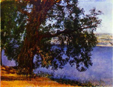 Копия картины "a tree over water in the vicinity of castel gandolfo" художника "александр иванов"