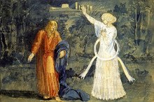 Копия картины "christ in gethsemane. the angel." художника "александр иванов"