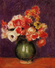 Копия картины "flowers in a vase" художника "ренуар пьер огюст"
