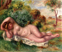 Картина "reclining nude (the baker&#39;s wife)" художника "ренуар пьер огюст"