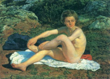 Копия картины "naked boy" художника "александр иванов"