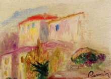 Картина "le poste at cagnes (study)" художника "ренуар пьер огюст"