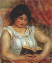 Картина "gabrielle reading" художника "ренуар пьер огюст"