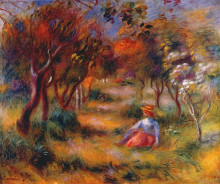 Копия картины "le jardin de la poste (cagnes)" художника "ренуар пьер огюст"