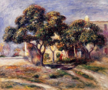 Копия картины "medlar trees, cagnes" художника "ренуар пьер огюст"