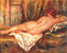 Копия картины "reclining nude" художника "ренуар пьер огюст"