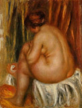Картина "after bathing (nude study)" художника "ренуар пьер огюст"