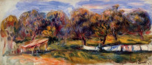 Копия картины "landscape with orchard" художника "ренуар пьер огюст"