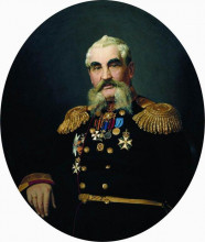 Репродукция картины "портрет военного" художника "репин илья"