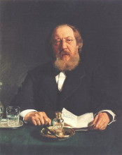 Репродукция картины "portrait of poet and slavophile ivan sergeyevich aksakov" художника "репин илья"