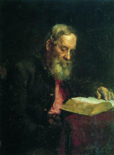 Картина "portrait of efim repin, the artist&#39;s father" художника "репин илья"