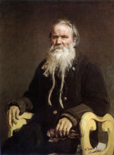 Репродукция картины "портрет сказителя былин в.п.щеголенкова" художника "репин илья"