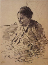 Картина "портрет т.с.репиной, матери художника" художника "репин илья"