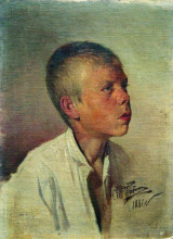 Репродукция картины "портрет мальчика" художника "репин илья"