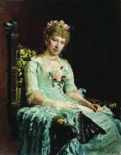 Картина "женский портрет (е.д. боткина)" художника "репин илья"