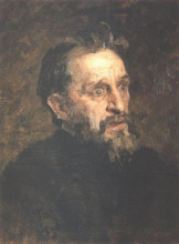 Картина "portrait of painter grigory grigoryevich myasoyedov" художника "репин илья"