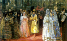 Копия картины "выбор царской (великокняжеской) невесты" художника "репин илья"