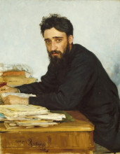 Картина "portrait of writer vsevolod mikhailovich garshin" художника "репин илья"