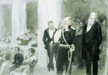 Копия картины "во время концерта в дворянском собрании" художника "репин илья"