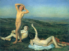 Репродукция картины "three nude boys" художника "александр иванов"