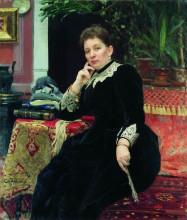 Репродукция картины "portrait of the philanthropist olga sergeyevna aleksandrova-heinz" художника "репин илья"