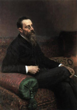 Репродукция картины "portrait of the composer nikolay rymsky-korsakov" художника "репин илья"
