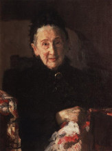 Копия картины "портрет л.и.шестаковой, сестры композитора м.и.глинки" художника "репин илья"