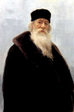 Копия картины "portrait of the art critic vladimir stasov" художника "репин илья"