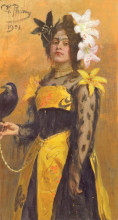 Копия картины "portrait of lydia kuznetsova" художника "репин илья"