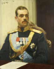 Картина "portrait of member of state council grand prince mikhail aleksandrovich romanov. study." художника "репин илья"