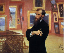Копия картины "портрет п.м.третьякова" художника "репин илья"