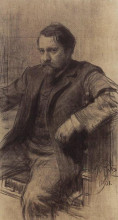 Репродукция картины "портрет художника в.а.серова" художника "репин илья"