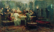 Репродукция картины "тайная вечеря" художника "репин илья"