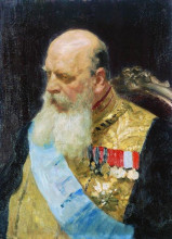 Копия картины "портрет графа д.м. сольского" художника "репин илья"
