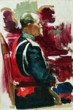 Репродукция картины "этюд к картине торжественное заседание государственного совета 7 мая 1901 года1" художника "репин илья"