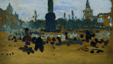 Репродукция картины "на дворцовой площади в петербурге" художника "репин илья"