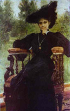 Копия картины "portrait of maria andreeva" художника "репин илья"