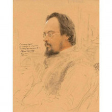 Копия картины "portrait of writer yevgeny nikolayevich chirikov" художника "репин илья"