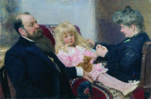 Копия картины "семейный портрет деларовых" художника "репин илья"
